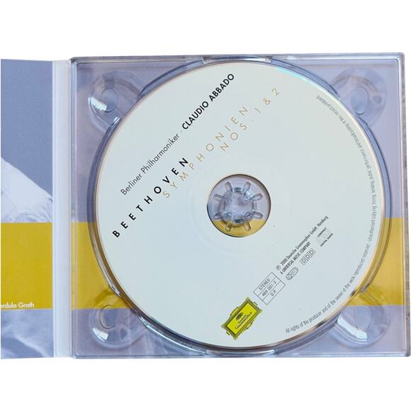 Beethoven Berliner Philharmoniker Abbado Die Symphonien Nos 1 & 2 CD 2000 VG+ - Picture 3 of 4